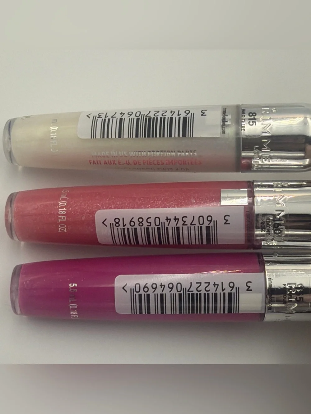 Rimmel London Stay Glossy Lip Gloss Set of 7 – New – Assorted Shades